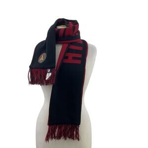 NWT MLS Black/Red Atlanta United Soccer Acrylic Scarf Women's